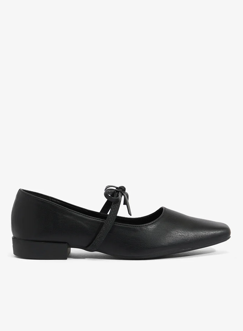 ايلا Ballet Flats Metallic With Bow Strap